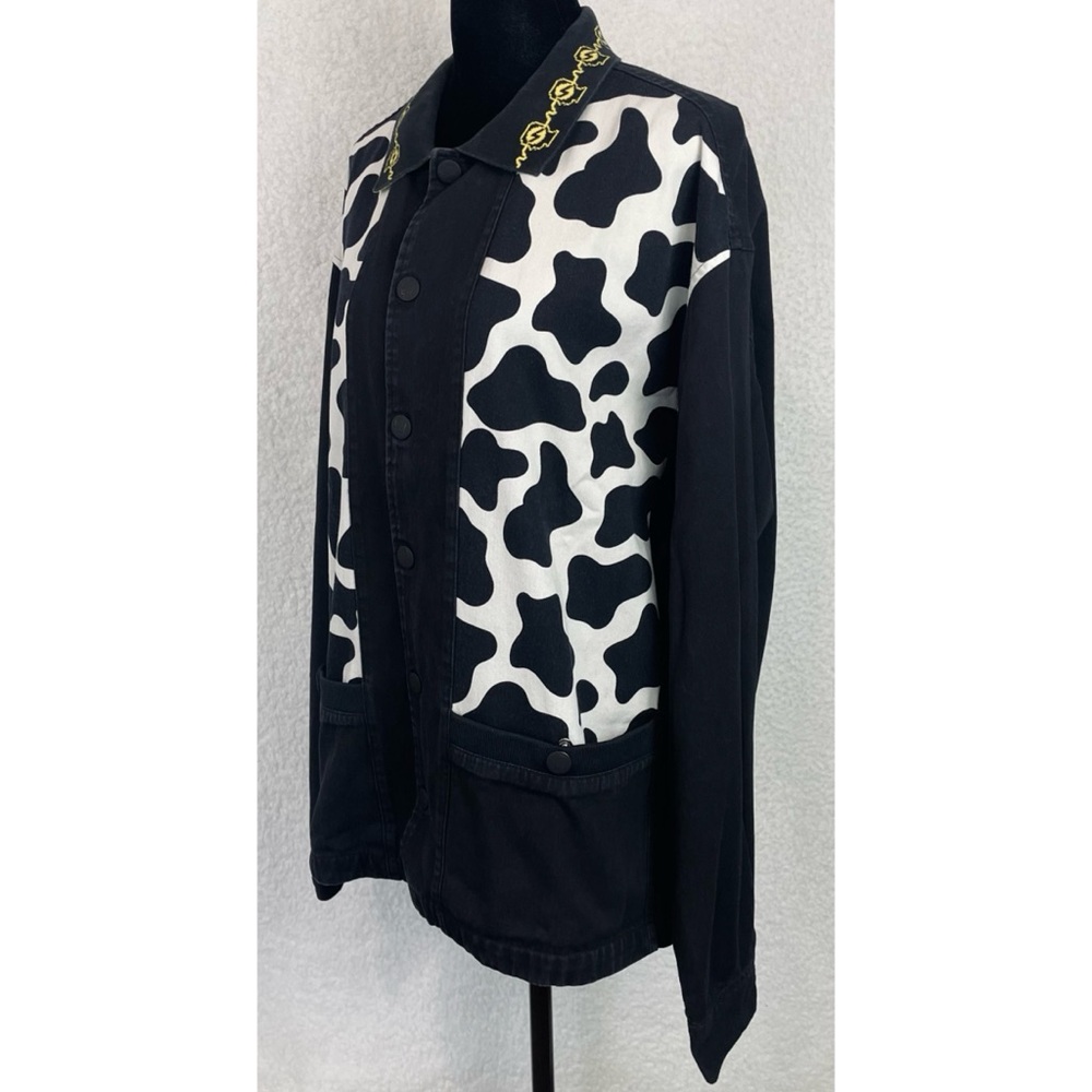 BRAIN DEAD • Black/White Cow Cabana Shirt, L - Picture 9 of 16